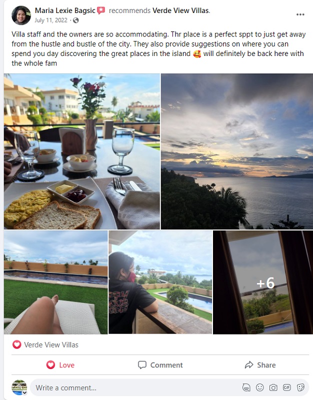 Guest Review on FB Page